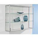 Wall display case, 1520 x 300 x 1020 mm, silver
