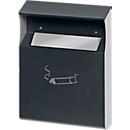 Wall-mounted ashtray with protective roof, black