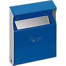 Wall-mounted ashtray with protective roof, blue