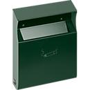 Wall-mounted ashtray with protective roof, green