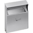 Wall-mounted ashtray with protective roof, silver
