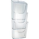 Wall-mounted brochure holder, 3 compartments, A4