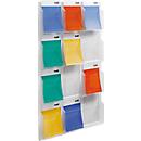 Wall-mounted brochure holder, DIN A4, 12 compartments