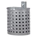 Wandafvalbak, 20 liter, Ø 330/230 x H 340 mm, geperforeerd, gepoedercoat