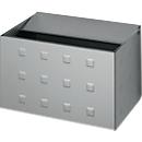 Wandasbak, B 200 x D 125 x H 125 mm, aluminium geanodiseerd