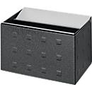 Wandasbak, B 200 x D 125 x H 125 mm, antiek zilver structuur