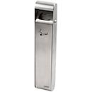 Wandaschenbecher Probbax, Volumen 3 l, Abflussöffnungen, herausnehmbarer Inneneimer und Dach, B 100 x T 64 x H 500 mm, Edelstahl, edelstahlfarben
