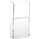 Wandfolderhouder - plexiglas - B 120 x D 75 x H 240 mm- transparant - voor 1/3 A4 formaat - set van 2 stuks