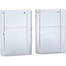 Wandfolderhouder - plexiglas - B 225 x D 75 x H 330 mm - transparant - voor A4 formaat - set van 2 stuks