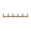 Wandgarderobe Functionals JUST 90 Clay Beige, 18 Haken, bis 10 kg, Aluminium und Kunststoff, beige