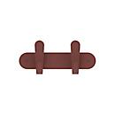 Wandgarderobe Functionals KROK HJH 30 Maroon Red, 6 Haken, bis 10 kg, Stahl und Kunststoff, rot