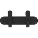 Wandgarderobe Functionals KROK HJH 30 Raven Black, 4 Haken, bis 10 kg, B 300 mm, Stahl und Kunststoff, schwarz