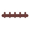 Wandgarderobe Functionals KROK HJH 60 Maroon Red, 10 Haken, bis 10 kg, Stahl und Kunststoff, rot