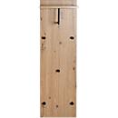 Wandgarderobe HAKU, 5 Haken mit jeweils 3 kg Tragkraft, Kleiderstange, Hutablage, B 300 x T 200 x H 1000 mm, Holz/Metall, helles Eiche-Dekor/schwarz