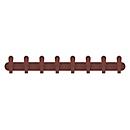 Wandkapstok Functionals KROK HJH 90 Maroon Red, 16 haken, tot 10 kg, B 900 mm, staal en kunststof, rood