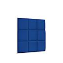 Wandpaneele m. Magnetbefestigung, B 604 x T 604 x H 47 mm, versch. 9 Square-Design, azurblau