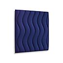 Wandpaneele m. Magnetbefestigung, B 604 x T 604 x H 47 mm, versch. Waves-Design, dunkelblau
