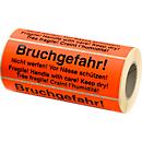 Warnetiketten, Bruchgefahr!, 500 Stück
