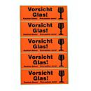 Warning and advice labels “Caution Glass!”, 125 pieces