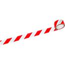 Warning tape, red/white, 6 rolls