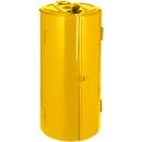 Waste collector, 120 l, yellow