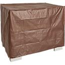 Weatherproof cover for pallet cage, without zipper, brown
