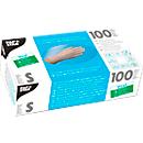 Wegwerphandschoenen, vinyl, gepoederd, transparant, 100 stuks