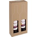 Weinkarton ColomPac SAWP, für 2 Flaschen, L 182 x B 93 x H 374 mm, Wellpappe, kraft-braun, 10 Stück