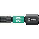 WERA Bit Impaktor DC T20 5057624001, L 25 mm, 1/4 Zoll C6,3, diamantbeschichtet, für Impakt-Schrauber, 10 Stück