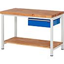 Werkbank serie 8001, 1 schuiflade, B 1250 x D 700 x H 840 mm