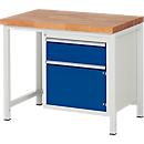 Werkbank serie 8152, vast, in hoogte verstelbaar, schuiflade, B 1000 x D 700 x H 840-1040