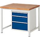 Werkbank serie 8159, 3 schuifladen, B 1000 x D 900 x H 840 mm