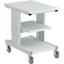 Werkplaatswagen Treston CONT705-41, werkblad &amp; legbord, als extra ruimte voor werktafels, handmatig in hoogte verstelbaar, tot 150 kg