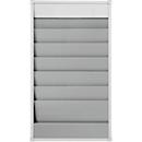 Werkstattplaner Eichner, 2-bahnig, 6 Schienen, für bis zu 12 Auftragstaschen des Formates A4, B 554 x H 900 mm, Kunststoff, grau