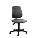 Werkstoel 9653, stoffen bekleding, wielen, antraciet
