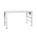 Werktafel Ergo K, met zwengel, 1750 x 800 mm, tafelblad kunststof, lichtgrijs