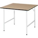Werktafel - MDF-plaat - B 1000 x D 1000 x H 800-850 mm - beuken plaat
