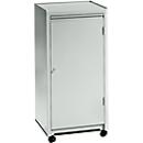 Werkzeugschrank, Kugel-Lenkrollen, H 1000 x B 500 x T 500 mm, lichtgrau