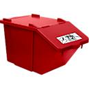 Wertstoffsammler Ökonom, stapelbar, 45 l, rot