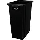 Wertstoffsammler Probbax MixMatch, Volumen 60 l, mit Griff, ohne Deckel, L 320 x B 460 x H 580 mm, Recycling-Polypropylen, schwarz