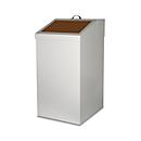 Wertstoffsammler, Volumen 54 l, mit Inneneimer, Stahl verzinkt, B 340 x T 380 x H 650 mm, braun