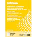 Wetterfeste Etiketten, 105 x 74 mm, transp. matt, 20 Blatt