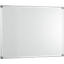 Whiteboard 2000 MAULpro, weiß kunststoffbeschichtet, Rahmen platingrau, 1800 x 900 mm