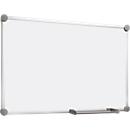 Whiteboard 2000 MAULpro, white plastic coated, frame platinum gray, 600 x 450 mm