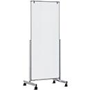 Whiteboard mobile easy2move MAULpro, utilisable des 2 côtés, magnétique, roulettes directionnelles doubles, 750 x 1800 mm