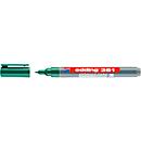 Whiteboardmarker Edding 361, Schreibfarbe Grün, Rundspitze, Strichstärke 1 mm, trocken abwischbar, mit Kappe und Clip, nachfüllbar, 10 Stück
