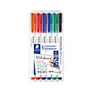 Whiteboardmarker Lumocolor® - ronde punt 1 mm - set van 6 markers