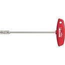 WIHA Sechskantsteckschlüssel 336, SW 10 mm, Klingen-L 125 mm, CV-Stahl, glanzvernickelt, Innenbohrung, Quergriff