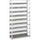 Wijnflessenrek, schroefsysteem, 9 inzetstukken