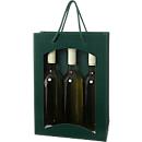 Wijntas "Open Golven”, 3 stuks, groen, 10 stuks